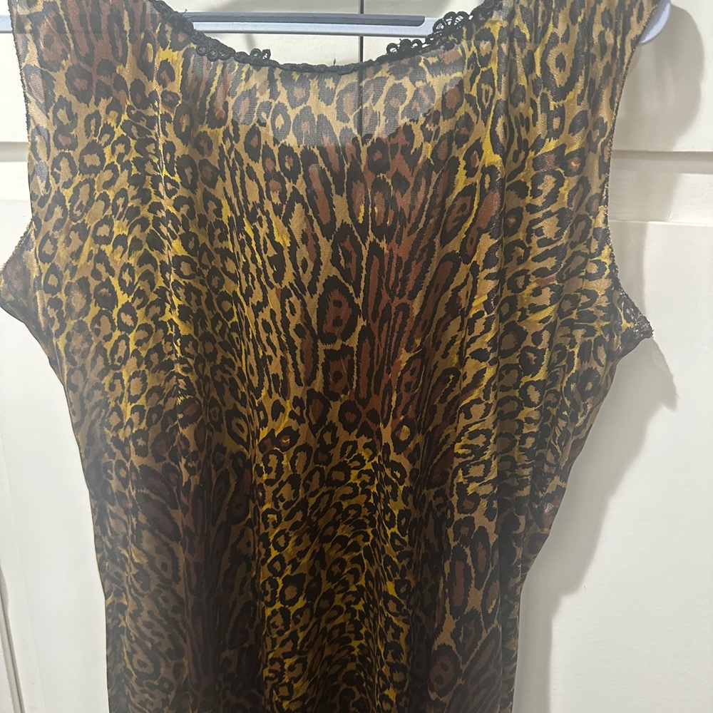 Leopard Print Slip Dress / nighty